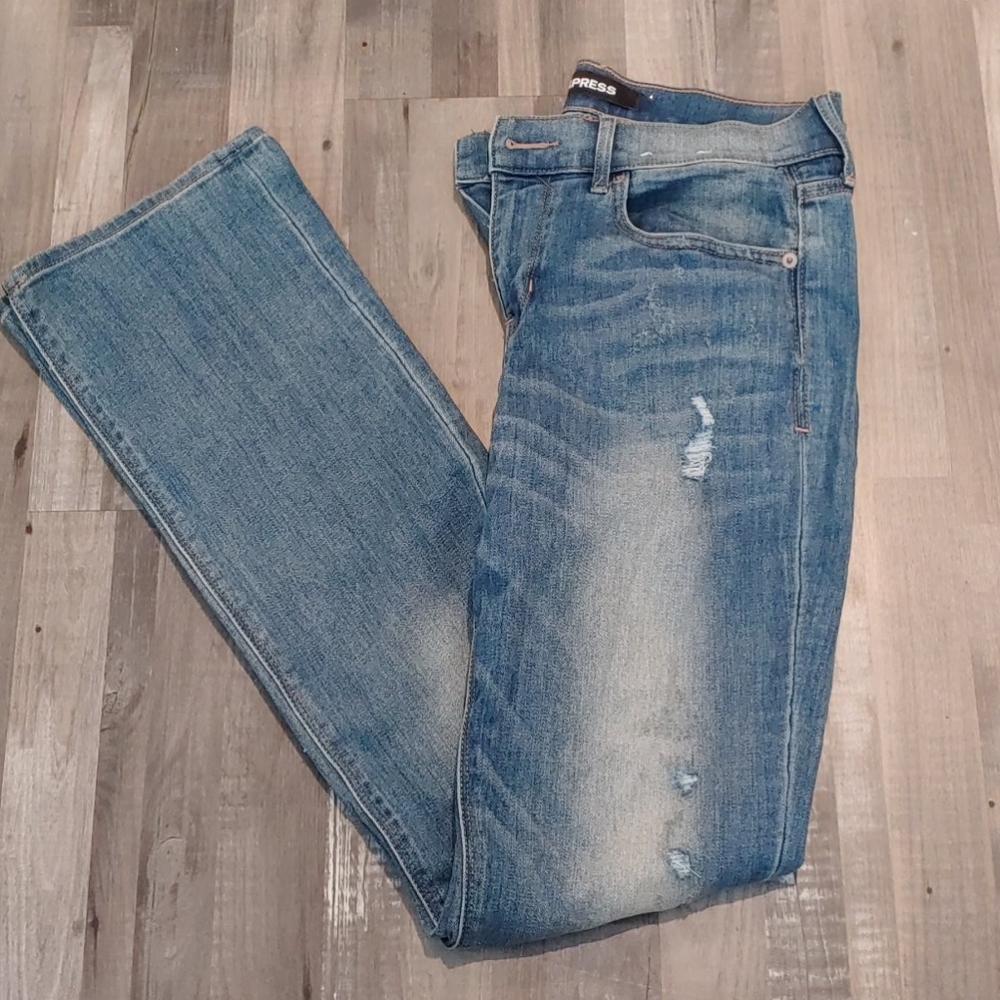 Express Barely Boot Midrise Jeans